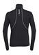 WAHLSTEN ETTE MEN'S 1/2 ZIP LONG SLEEVE SHIRT, BLACK